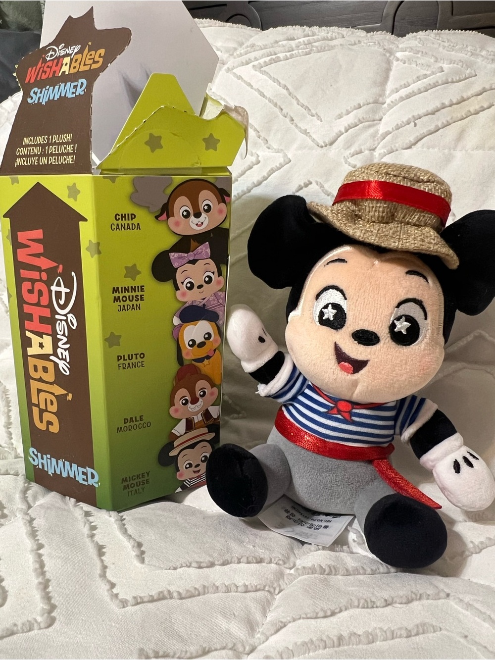 Disney Wishables Shimmer Mickey Mouse Plush - Red, Blue, Black, Tan, White